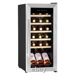 Baridi 18 Bottle Wine Cooler Fridge Digital Touch Screen Controls LED Light A