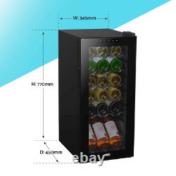 Baridi 18 Bottle Wine Cooler Fridge Digital Touch Screen Controls LED Light A