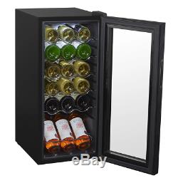 Baridi 18 Bottle Wine Cooler, Fridge, Touch Screen, LED, Energy Class A, Black