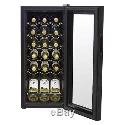 Baridi 18 Bottle Wine Cooler, Fridge, Touch Screen, LED, Energy Class A, Black