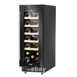 Baridi 20 Bottle Slim 30cm Built-In Wine Cooler, Touchscreen Black