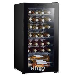 Baridi 28 Bottle Wine Cooler Fridge Digital Touch Screen Controls LED Light B