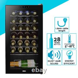 Baridi 28 Bottle Wine Cooler Fridge Digital Touch Screen Controls LED Light B