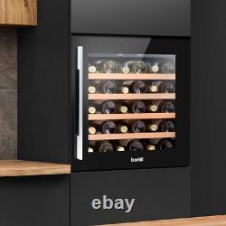 Baridi 36 Bottle Built In Wine Cooler Fridge Digital Touch Controls LED Light B