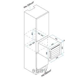 Baridi 36 Bottle Built In Wine Cooler Fridge Digital Touch Controls LED Light B