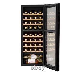 Baridi 36 Bottle Dual Zone Drinks Wine Cooler Fridge Touch Screen LED Black
