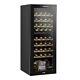 Baridi 36 Bottle Dual Zone Wine Cooler Touch Screen Wood Shelves LED Black DH91