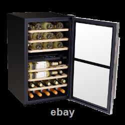 Baridi 43 Bottle Dual Zone Wine Cooler Fridge, Touch Screen Controls, LED Refu