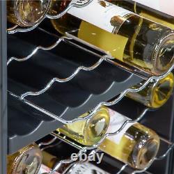 Baridi 52 Bottle Dual Zone Wine Cooler, Fridge, Touch Screen Controls, LED Bla