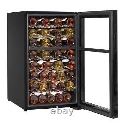 Baridi 52 Bottle Dual Zone Wine Cooler, Fridge, Touch Screen LED Black