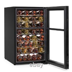 Baridi 52 Bottle Wine Cooler Dual Zone Fridge Touch Controls LED Light Black A