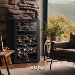 Baridi 52 Bottle Wine Cooler Dual Zone Fridge Touch Controls LED Light Black A