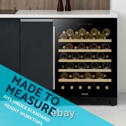 Baridi 54 Bottle Wine Cooler Fridge with Digital Touch Controls LED Light B