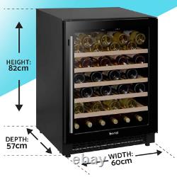 Baridi 54 Bottle Wine Cooler Fridge with Digital Touch Controls LED Light B