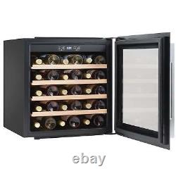 Baridi 60cm Built-In 36 Bottle Wine Cooler with Beech Wood Shelves, Black