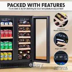 Baridi 60cm Dual zone Commercial Grade Wine Cooler 40 Bottle Under Counter Frees