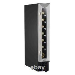 Baridi 7 Bottle 15cm Slim Wine Cooler Digital Touch Screen Stainless Steel DH77
