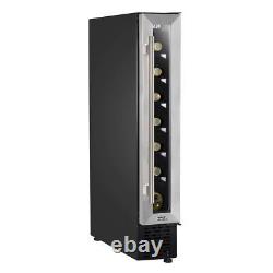 Baridi 7 Bottle 15cm Slim Wine Cooler Touchscreen Controls, Stainless Steel