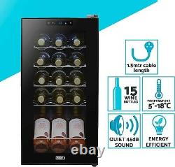 Baridi Wine Bottle Cooler Fridge with Single Zone, Digital Touch Screen Controls