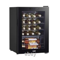 Baridi Wine Cooler/Fridge, Digital Touchscreen LED Light, 20 Bottle Black