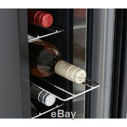 Baumatic BWC155SS Integrated/Freestanding 7 Bottle Black Glass Wine Cooler 150mm