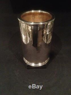 Beautiful Vintage Italian solid silver wine bottle stand/cooler c1968 677grams