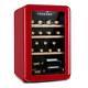 Beverage Cooler Wine Fridge Refrigerator 70 L Retro 19 Bottles LED 3 Shelves Red