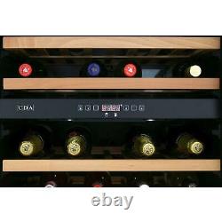Black 60cm Wine Cooler, 45 Bottle, Freestanding Under Counter CDA FWC604BL