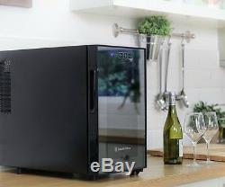 Bottle Drinks Cooler Fridge Bar Wine Beer Can Display Refrigerator Chiller Black