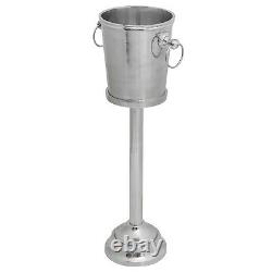 Bottle cooler wine/champagne chiller stand tall bucket shape 73cm aluminium