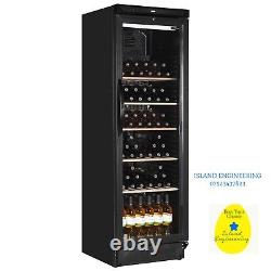 Brand New Tefcold Sc381w Glass Door Wine Cooler Fridge Drink Bottle Chiller