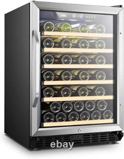Built-In Compressor Wine Fridge Cooler with Reversible Door 52 Bottles