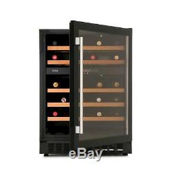 CDA FWC604BL 60cm Black Free Standing Under Counter LED 46 Bottle Wine Cooler