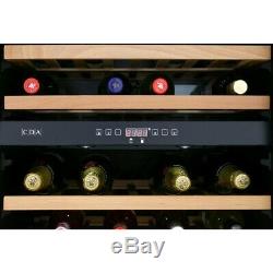 CDA FWC604BL 60cm Wine Cooler in Black, Dual Zone, 46 Bottles, 1 Door