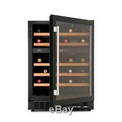 CDA FWC604BL 60cm Wine Cooler in Black, Dual Zone, 46 Bottles, 1 Door