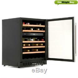 CDA FWC604SS 60cm Wine Cooler in Stainless Steel, Dual Zone, 46 Bottles, 1 Door