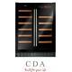 CDA FWC624BL 60cm Black Free Standing Under Counter LED 38 Bottle Wine Cooler