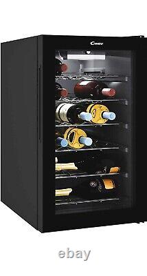 Candy CWC021MKN Freestanding Wine Cooler, Black 21 Bottle holder, Chrome