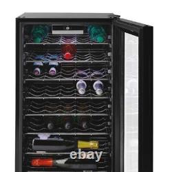 Candy CWC150UK/N 41 Bottle Wine Cooler, 8 Chrome Shelves, Glass Door, LED