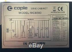 Caple WC6500 Integrated 47 Bottle In Column 600mm S/S Wine Cabinet/Cooler/Fridge
