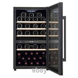 Cavecool Raw Citrine Wine Cooler 49 Bottles 2 Zones Black