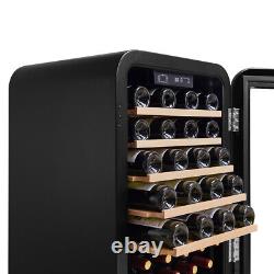 Cavecool Retro Apatite Wine Cooler 49 Bottles Single Zone Black