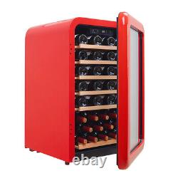 Cavecool Retro Apatite Wine Cooler 49 Bottles Single Zone Red
