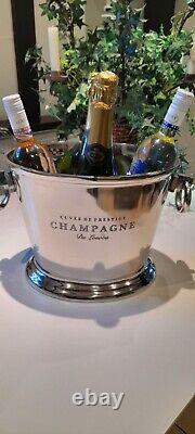 Champagne Ice Bucket wine cooler silver Holds 3 Bottles