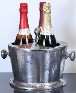 Champagne Wine Bucket Metal Bar Cooler Ice Bucket 3 Bottle Section With LID