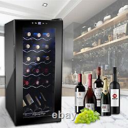 Compressor Wine Cooler, 53 Liters Can Hold 18 Bottles, 220V(Black)