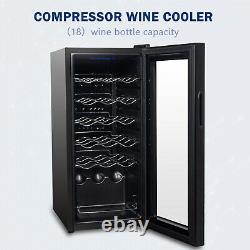 Compressor Wine Cooler, 53 Liters Can Hold 18 Bottles, 220V(Black)