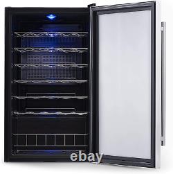 Compressor Wine Cooler Refrigerator in Stainless Steel 33 Bottle Capacity Fr