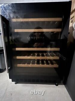 Cookology Black Glass 60cm Wine Cooler, 54 Bottle Undercounter Cabinet VG cond