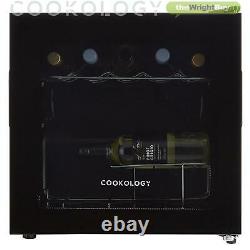 Cookology CWC14BK 48cm Wine Cooler, 14 Bottles in Black
